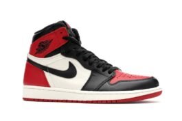 NIKE – AIR JORDAN  RETRO 1 HIGH ‘BRED TOE’ RED