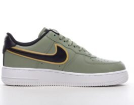 Air Force 1 Low ’07 LV8 Double Swoosh Olive Gold Black